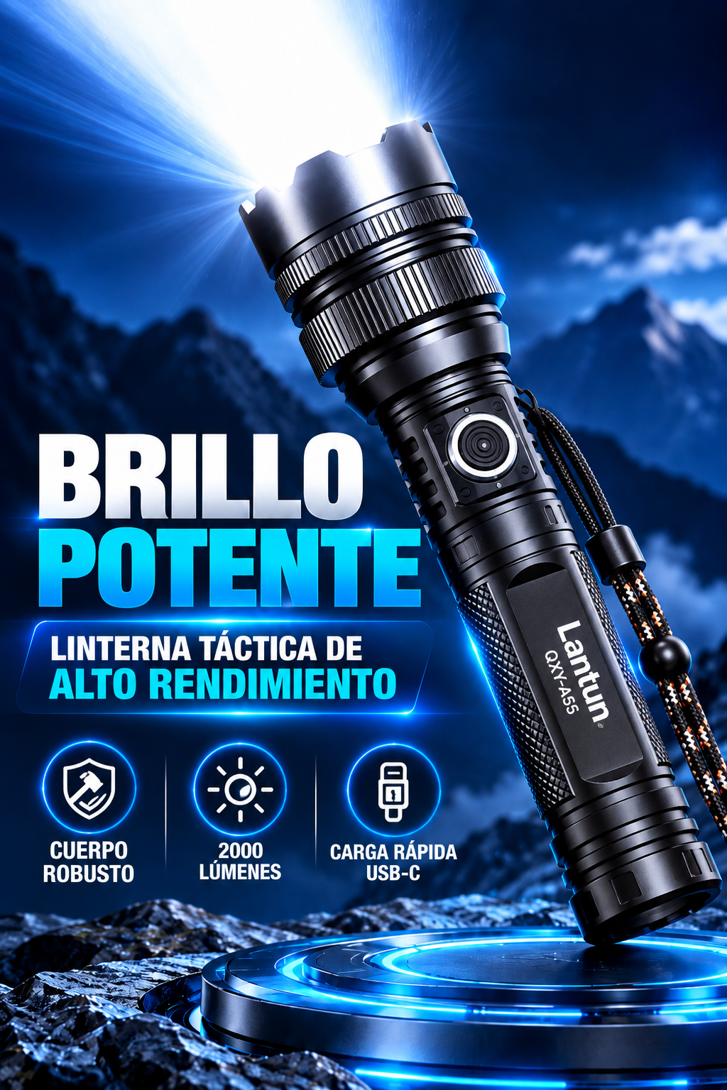 PowerBeam™ 5 EN 1 — La linterna táctica que lo tiene todo en una sola herramienta.