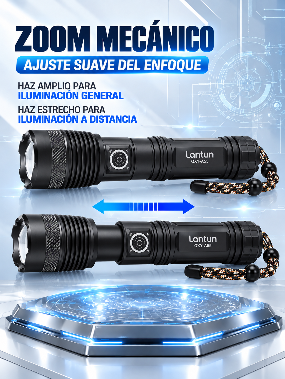 PowerBeam™ 5 EN 1 — La linterna táctica que lo tiene todo en una sola herramienta.
