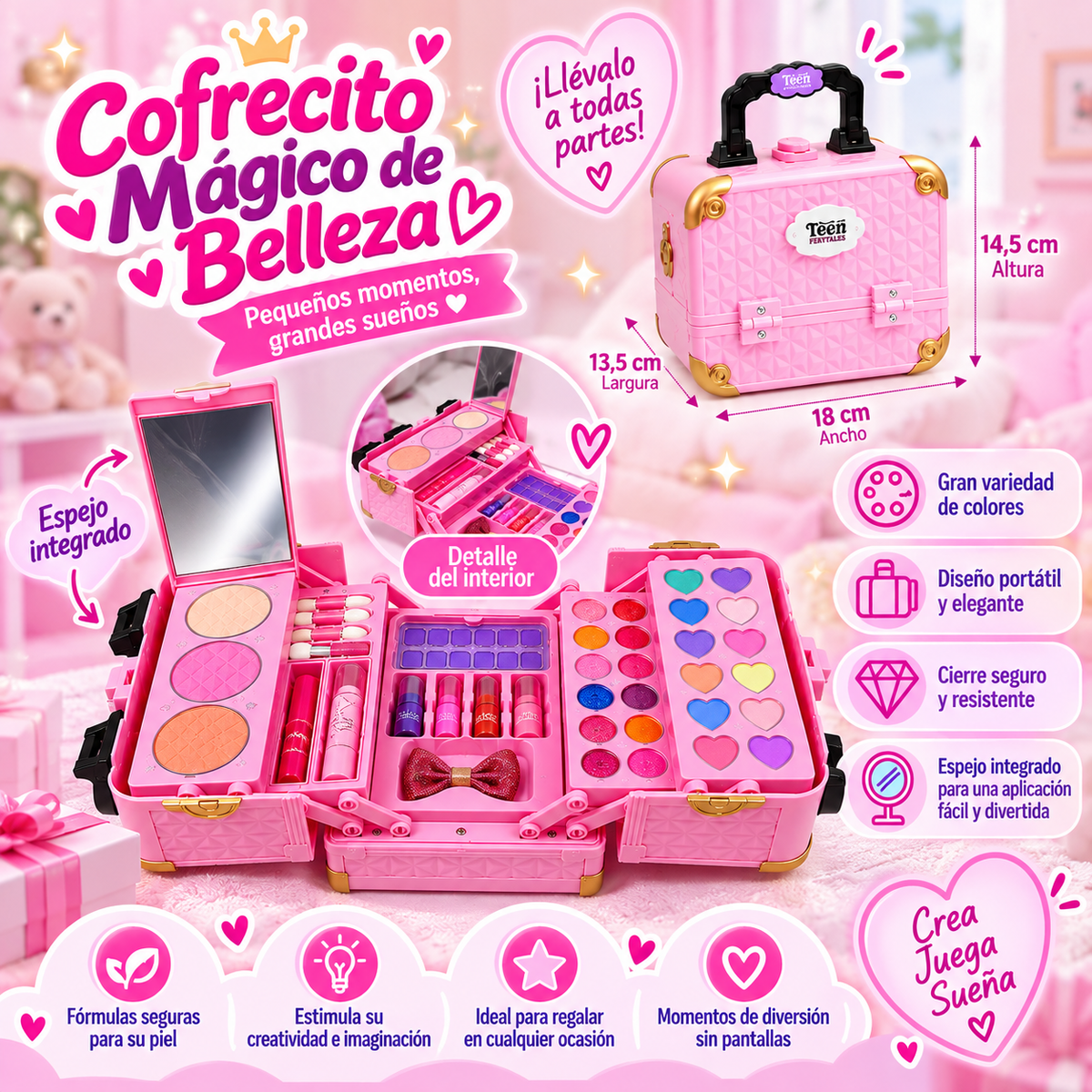 🎀 Cofrecito Mágico de Belleza™ ✨- ✨ Despierta su creatividad, estimula su imaginación y regálale momentos de diversión inolvidables. 💕