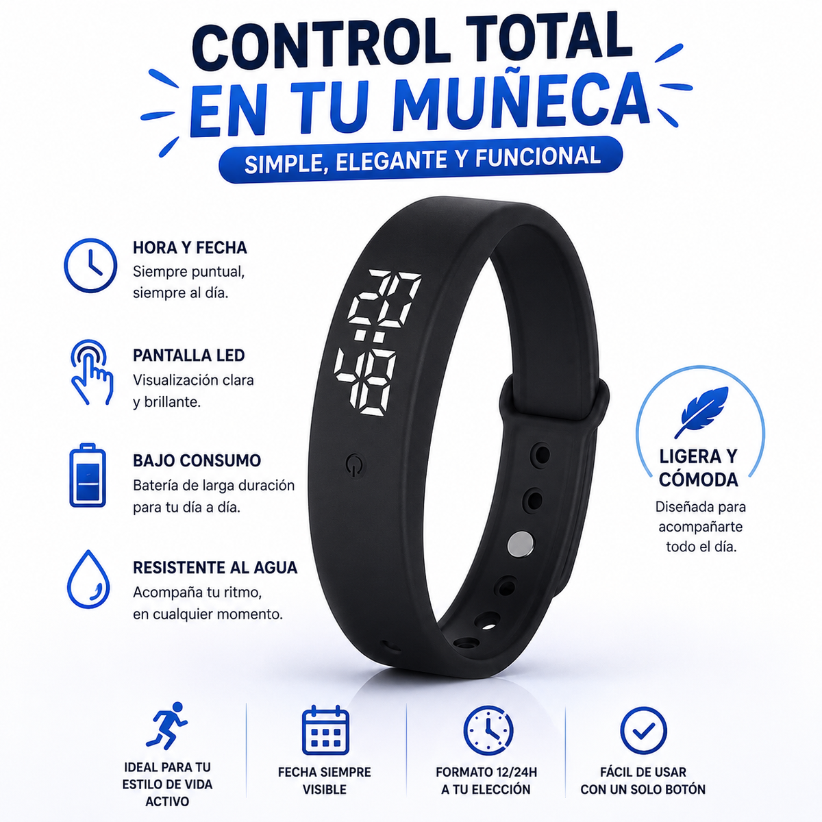 PulseSync™ SmartBand - "Pequeña por fuera. Inteligente por dentro." + 🎁✨ ¡1 Regalo GRATIS! 🎉