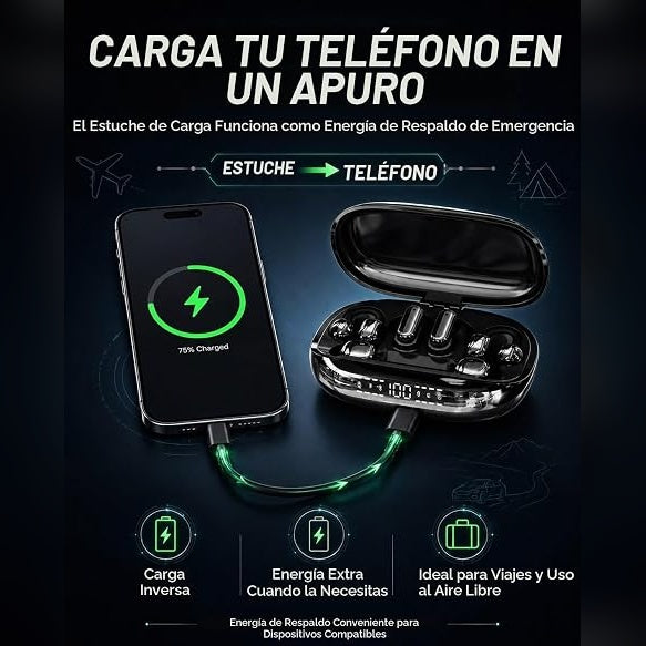 Auriculares inalámbricos de tres estilos: para dormir, para hacer deporte y para uso intrauditivo (3 en 1).