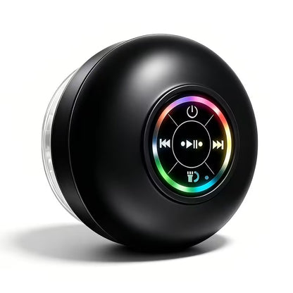 AquaBeat™ — Parlante Bluetooth para Ducha con Luz LED