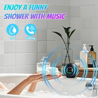 AquaBeat™ — Parlante Bluetooth para Ducha con Luz LED